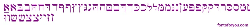 Шрифт Hebrewbasic – фиолетовые шрифты на белом фоне