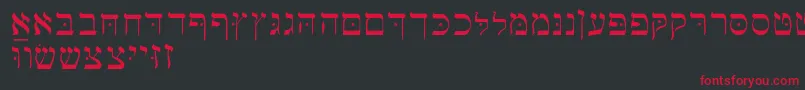 Шрифт Hebrewbasic – красные шрифты на чёрном фоне