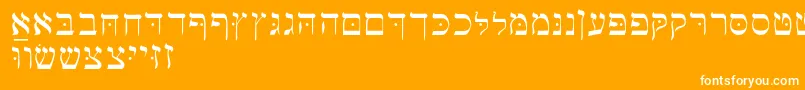 Hebrewbasic Font – White Fonts on Orange Background