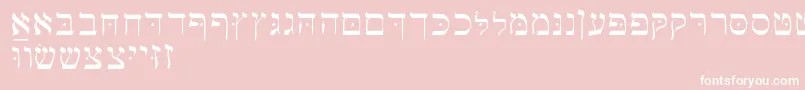 Hebrewbasic Font – White Fonts on Pink Background