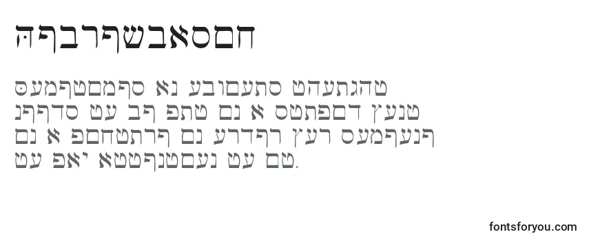 Schriftart Hebrewbasic