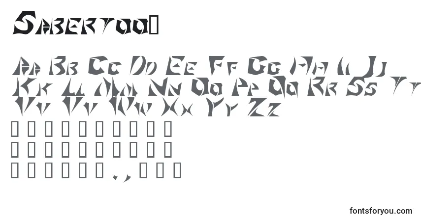 A fonte Sabertoo2 – alfabeto, números, caracteres especiais
