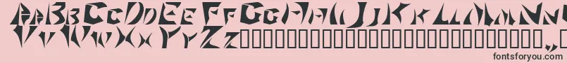 フォントSabertoo2 – ピンクの背景に黒い文字