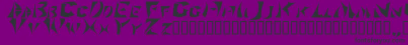 Sabertoo2-Schriftart – Schwarze Schriften auf violettem Hintergrund