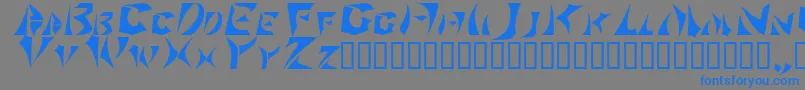 フォントSabertoo2 – 灰色の背景に青い文字