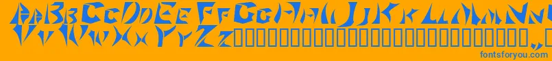 フォントSabertoo2 – オレンジの背景に青い文字