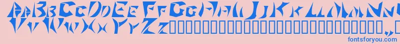 Sabertoo2-fontti – siniset fontit vaaleanpunaisella taustalla