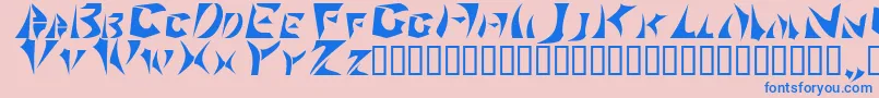 フォントSabertoo2 – ピンクの背景に青い文字