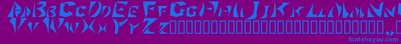 フォントSabertoo2 – 紫色の背景に青い文字