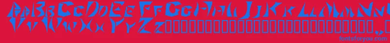 Sabertoo2-fontti – siniset fontit punaisella taustalla