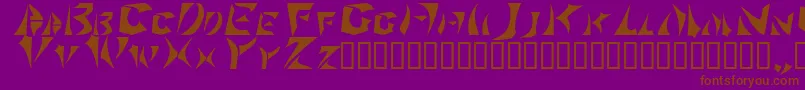 Sabertoo2 Font – Brown Fonts on Purple Background