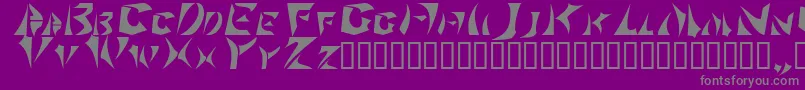 フォントSabertoo2 – 紫の背景に灰色の文字