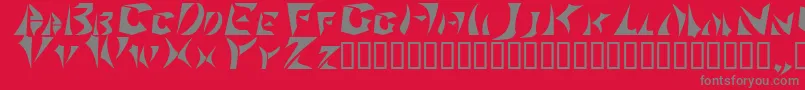 フォントSabertoo2 – 赤い背景に灰色の文字