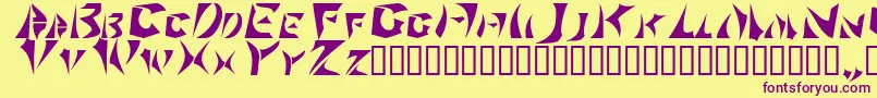 Sabertoo2 Font – Purple Fonts on Yellow Background