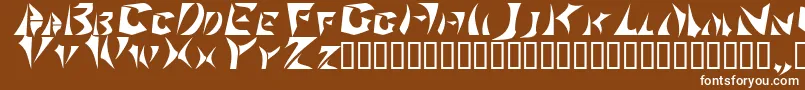 Шрифт Sabertoo2 – белые шрифты на коричневом фоне