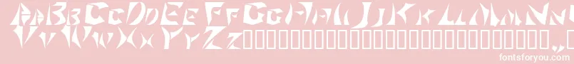 Sabertoo2-fontti – valkoiset fontit vaaleanpunaisella taustalla