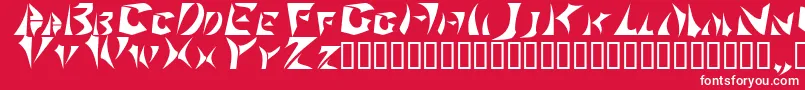 フォントSabertoo2 – 赤い背景に白い文字
