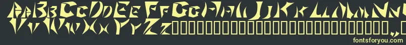 フォントSabertoo2 – 黒い背景に黄色の文字