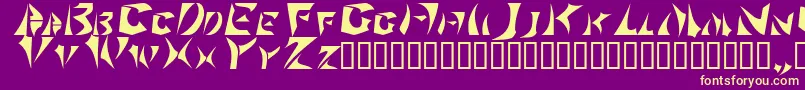 Шрифт Sabertoo2 – жёлтые шрифты на фиолетовом фоне