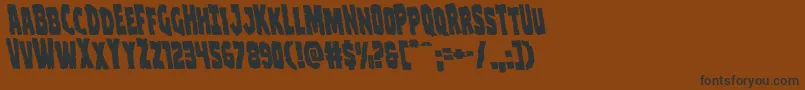 Clubberlangleftフォントについての詳細 フォントClubberlangleft – 黒い文字が茶色の背景にあります