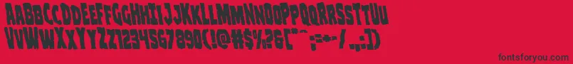 Clubberlangleft Font – Black Fonts on Red Background