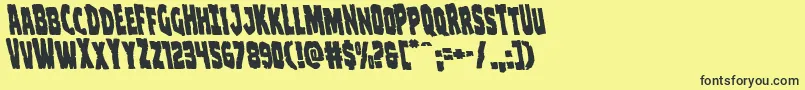 Clubberlangleft Font – Black Fonts on Yellow Background