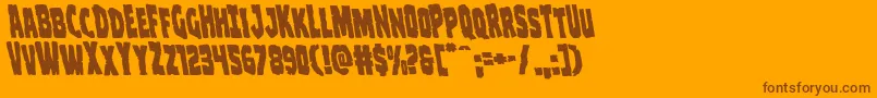 Clubberlangleft Font – Brown Fonts on Orange Background