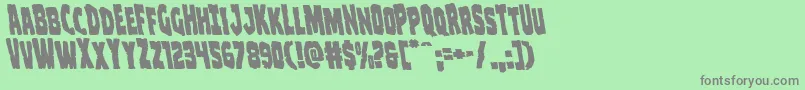 Clubberlangleft Font – Gray Fonts on Green Background