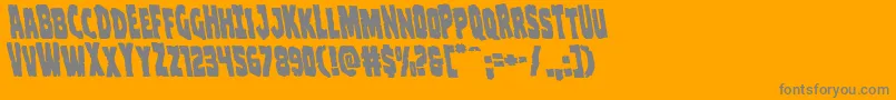 Clubberlangleft Font – Gray Fonts on Orange Background