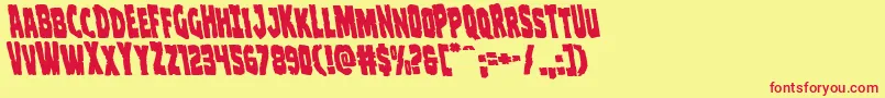 Clubberlangleft Font – Red Fonts on Yellow Background