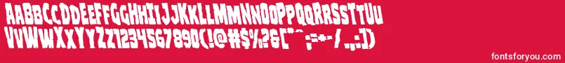 Clubberlangleft Font – White Fonts on Red Background