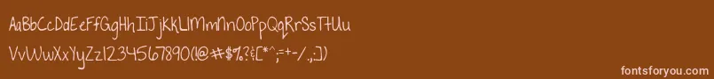 Шрифт ToThePoint – розовые шрифты на коричневом фоне