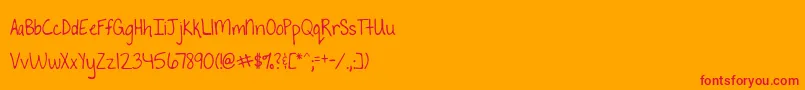 ToThePoint Font – Red Fonts on Orange Background