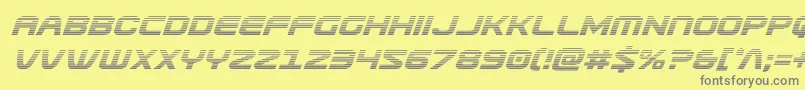 Usuzigradital Font – Gray Fonts on Yellow Background