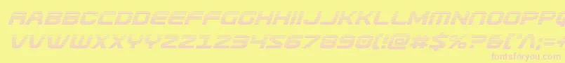 Usuzigradital Font – Pink Fonts on Yellow Background