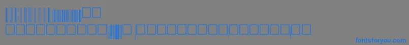 フォントUpcebwrp72xtt – 灰色の背景に青い文字