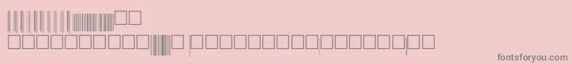 フォントUpcebwrp72xtt – ピンクの背景に灰色の文字