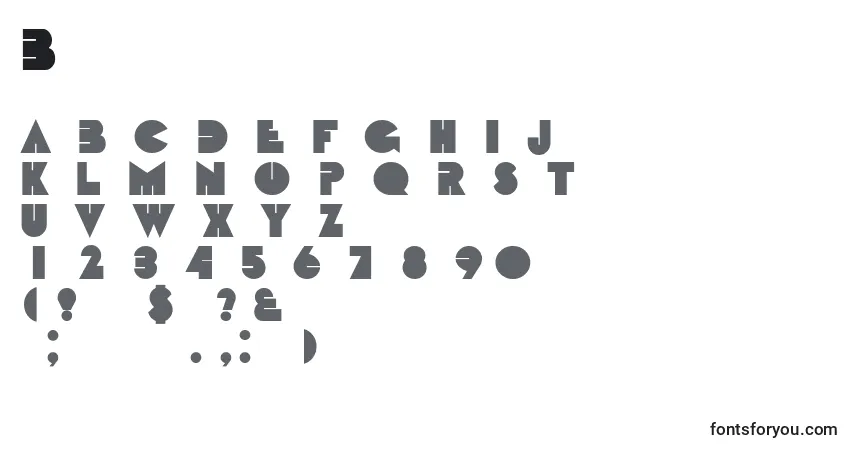 Schriftart Babyteet – Alphabet, Zahlen, spezielle Symbole