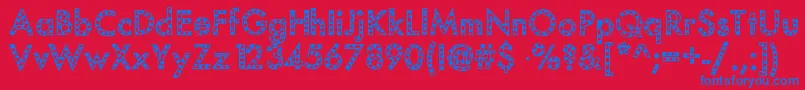 Mixspotted Font – Blue Fonts on Red Background