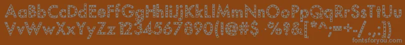 Mixspotted Font – Gray Fonts on Brown Background