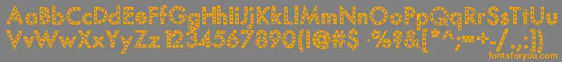 Mixspotted Font – Orange Fonts on Gray Background