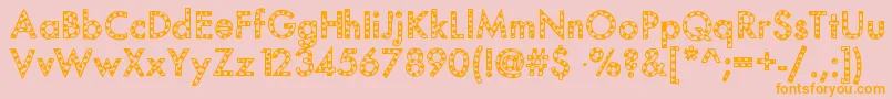 Mixspotted Font – Orange Fonts on Pink Background