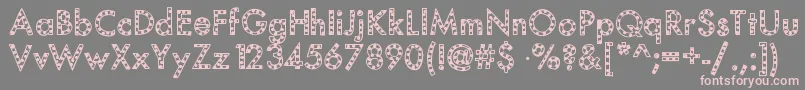 Mixspotted Font – Pink Fonts on Gray Background