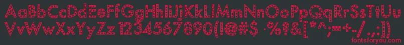 Mixspotted Font – Red Fonts on Black Background