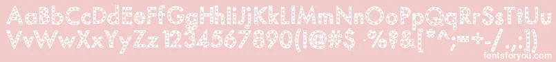 Mixspotted Font – White Fonts on Pink Background