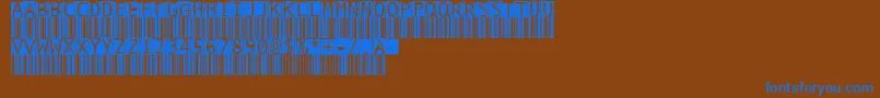 BarmkodeInverse Font – Blue Fonts on Brown Background