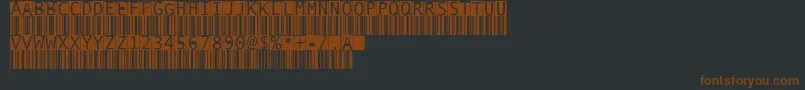 BarmkodeInverse-fontti – ruskeat fontit mustalla taustalla