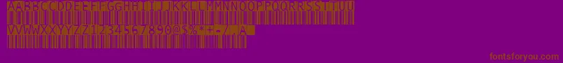 BarmkodeInverse Font – Brown Fonts on Purple Background
