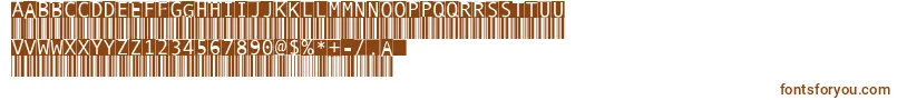 Шрифт BarmkodeInverse – коричневые шрифты на белом фоне