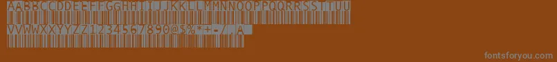BarmkodeInverse Font – Gray Fonts on Brown Background